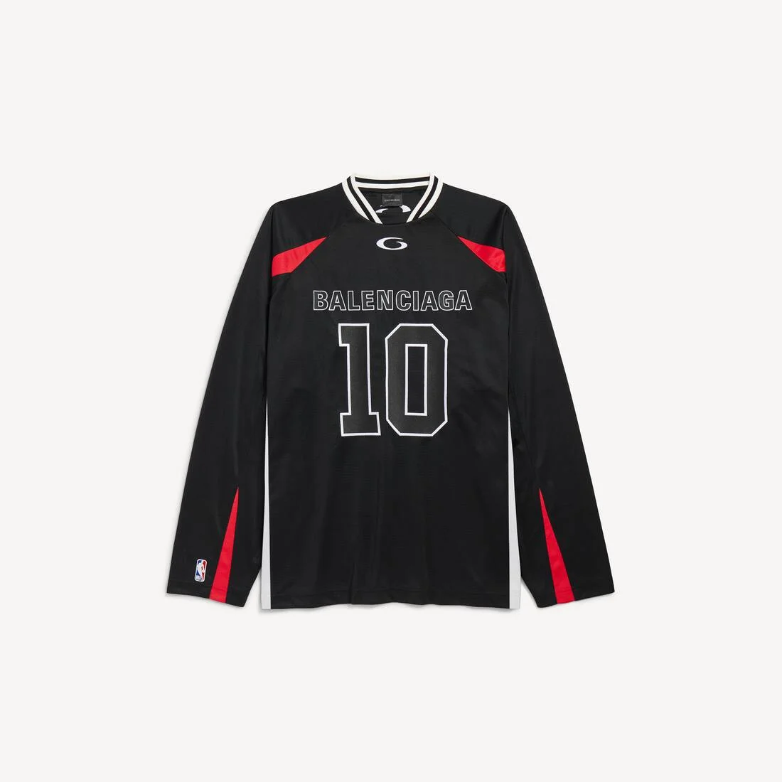 Men's Balenciaga | Nba Collaboration Oversized Long Sleeve T-shirt in Black/multicolor - 1