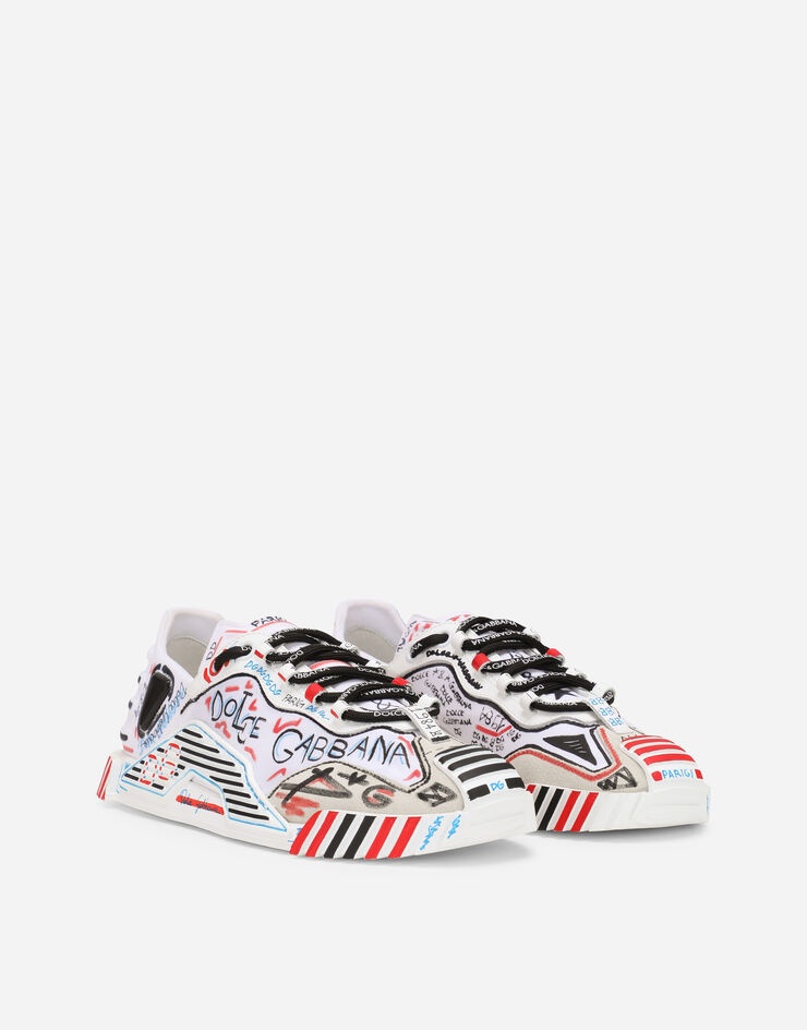 Mixed-materials Paris NS1 slip-on sneakers - 2