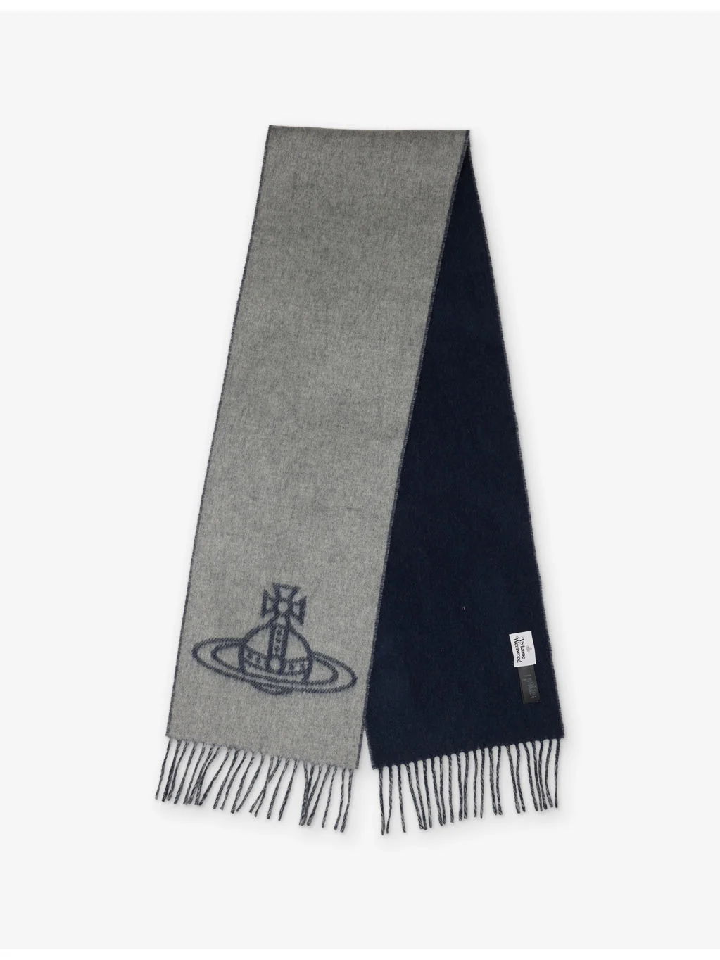 Double Face Orb-Jacquard Wool Scarf - 1