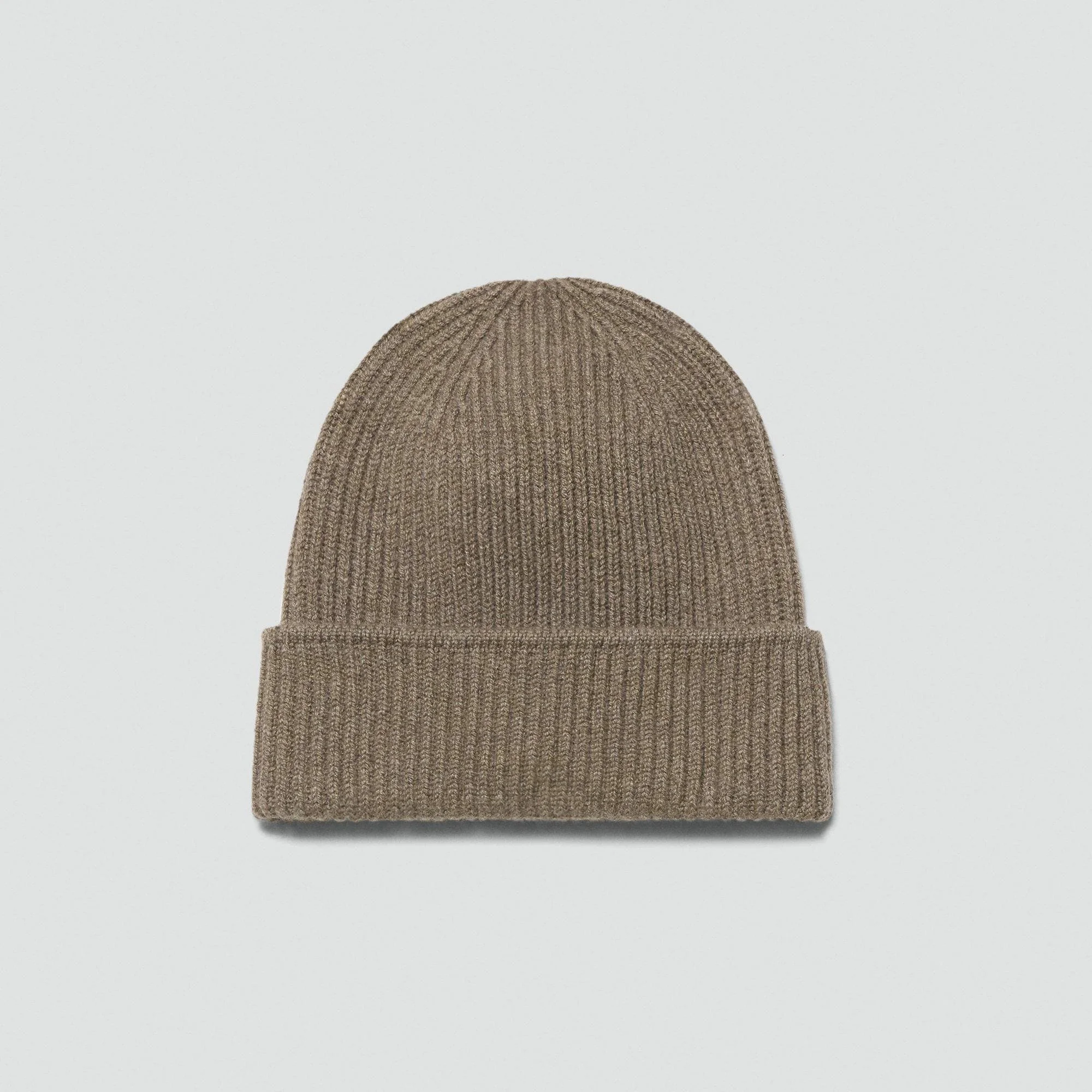 Ribbed Beanie in Cashmere - 1