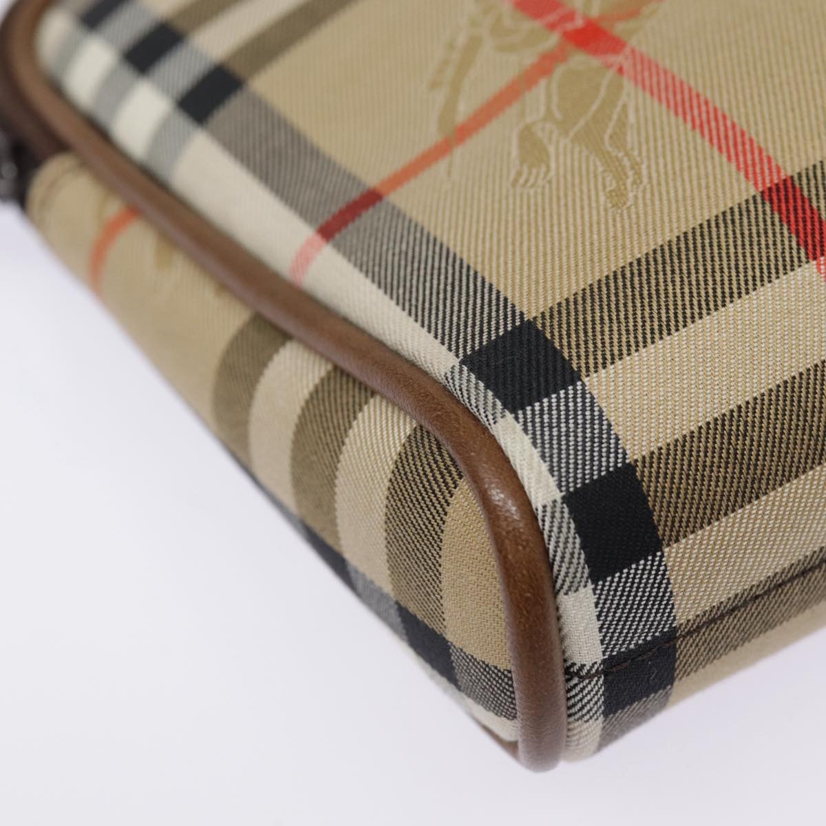 Burberry Nova Check Hand Bag Canvas Beige - 9