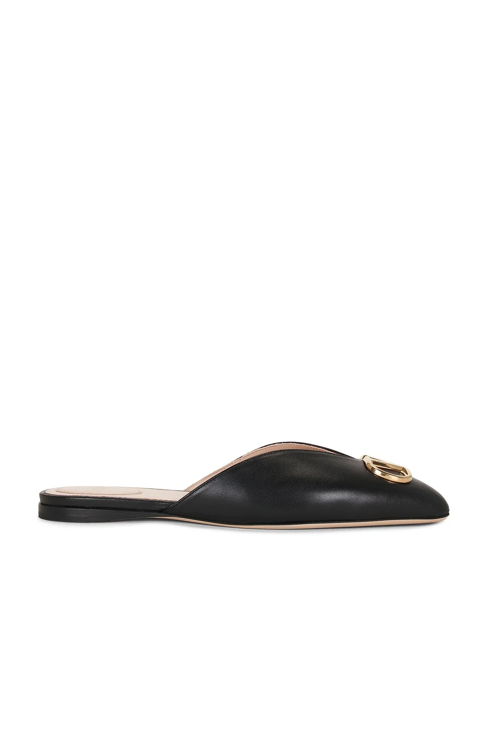 V Logo Signature Nappa Mule Flat - 1