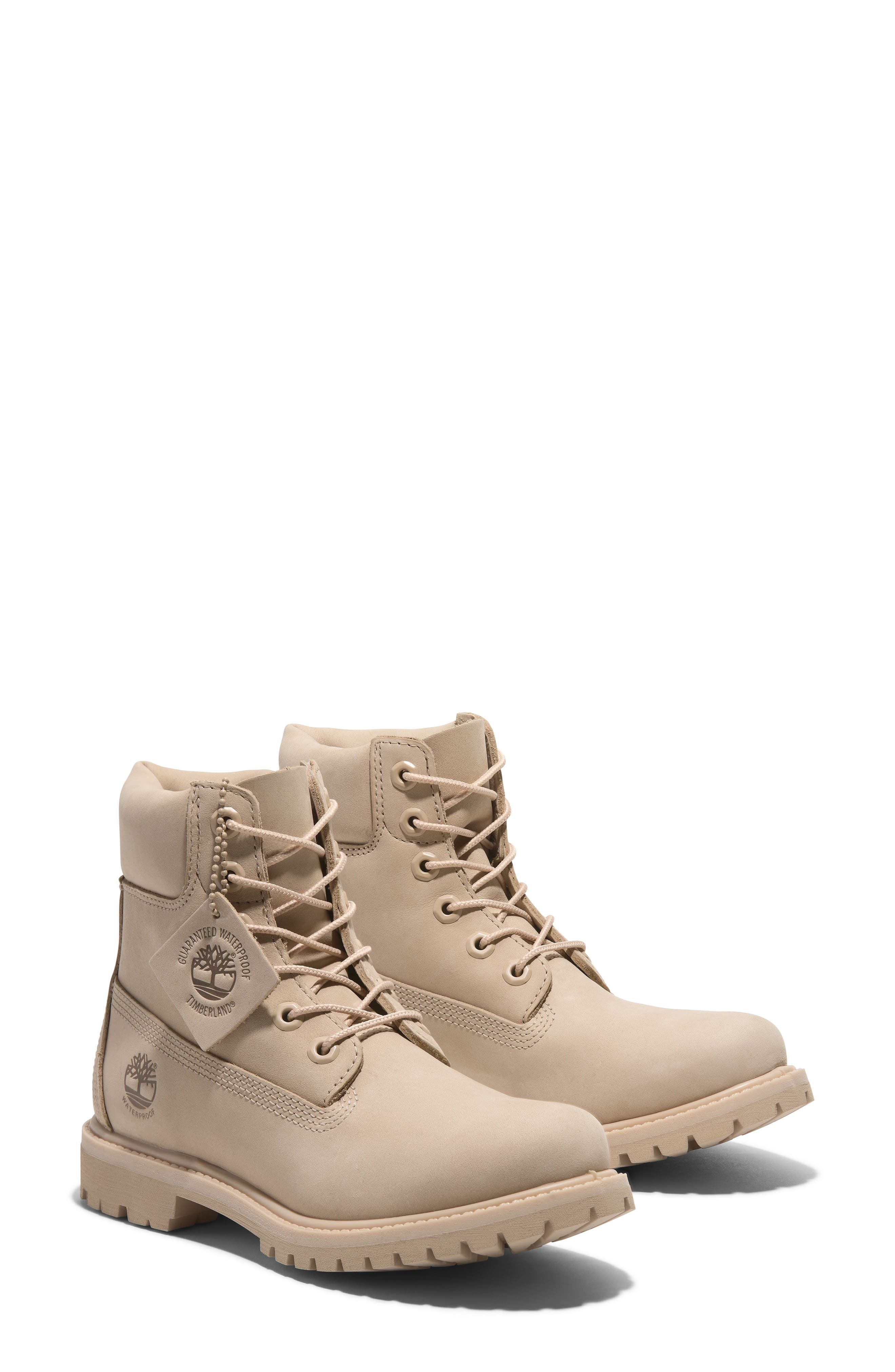 Timberland Premium Waterproof Boot in Light Beige Nubuck at Nordstrom - 8