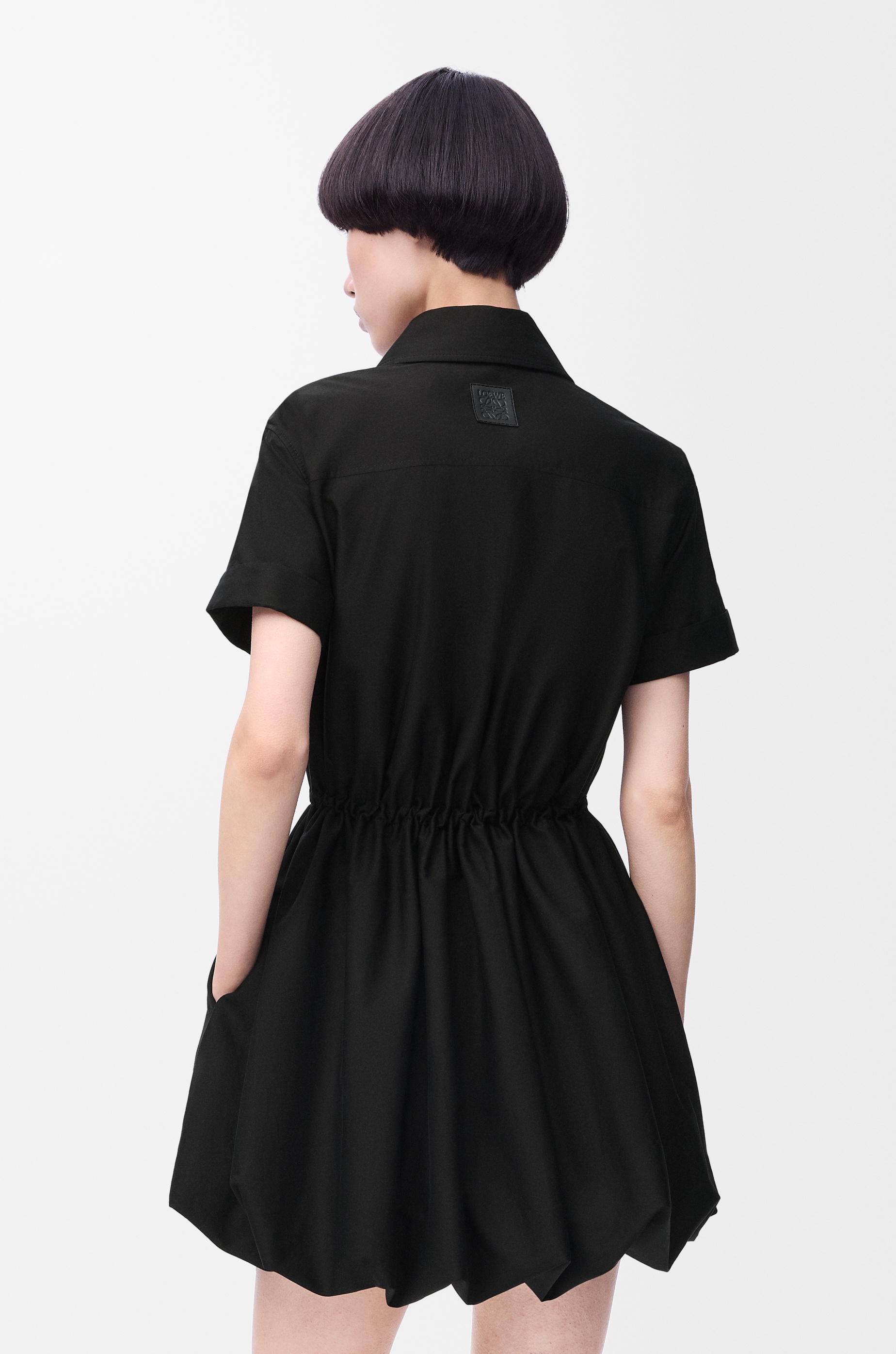 Short sleeve dress in cotton and silk - 4