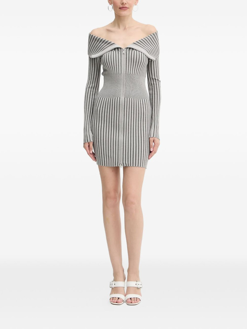 GUESS USA striped zip-fastening mini dress outlook