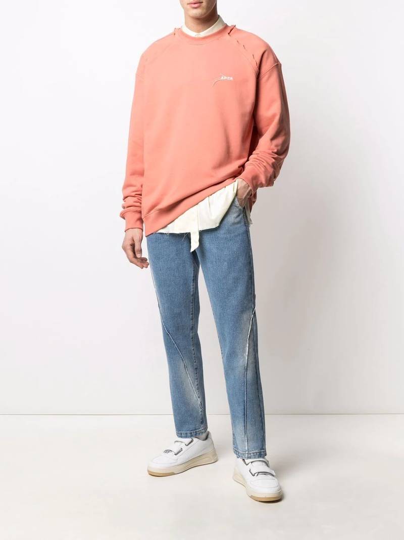 ADER error Kaput embroidered-logo cotton sweatshirt outlook