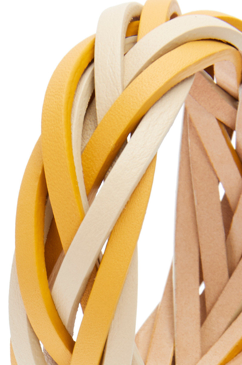 Bicolour braided bangle in calfskin 3
