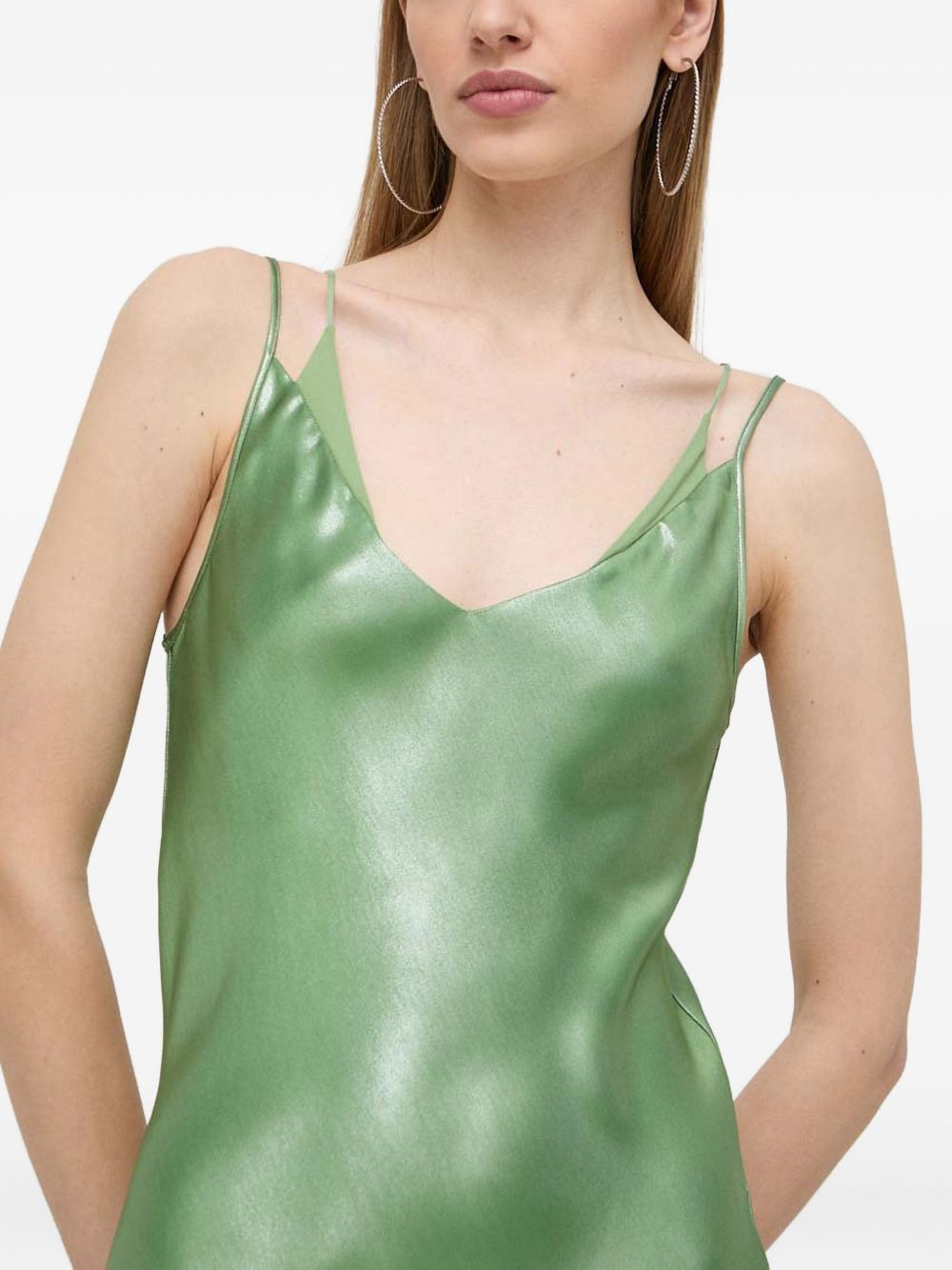 V-neck midi slip dress - 4