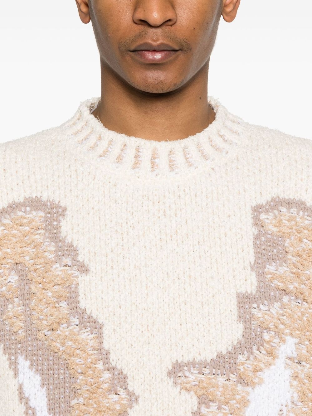 jacquard-logo sweater - 5