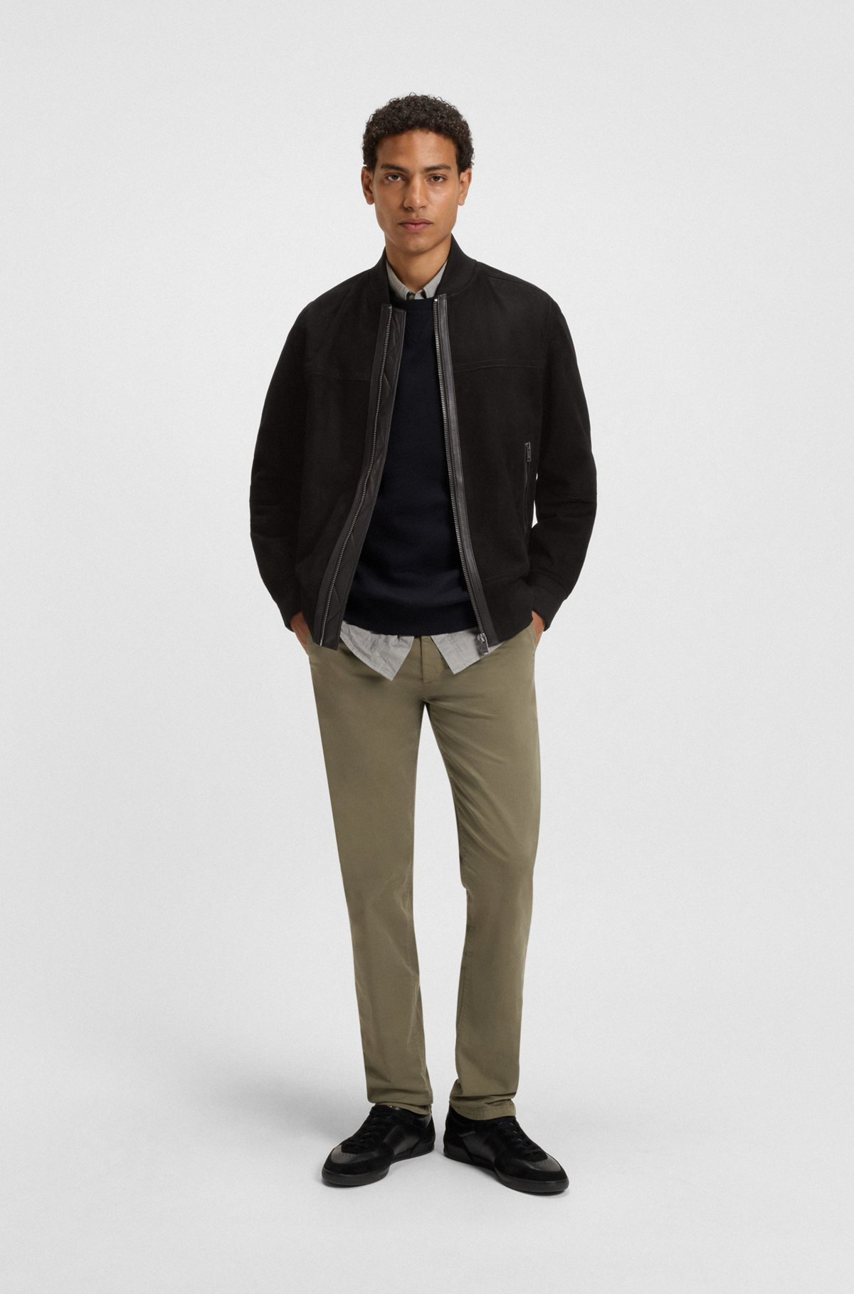 REGULAR-FIT JACKET IN SUEDE - 3