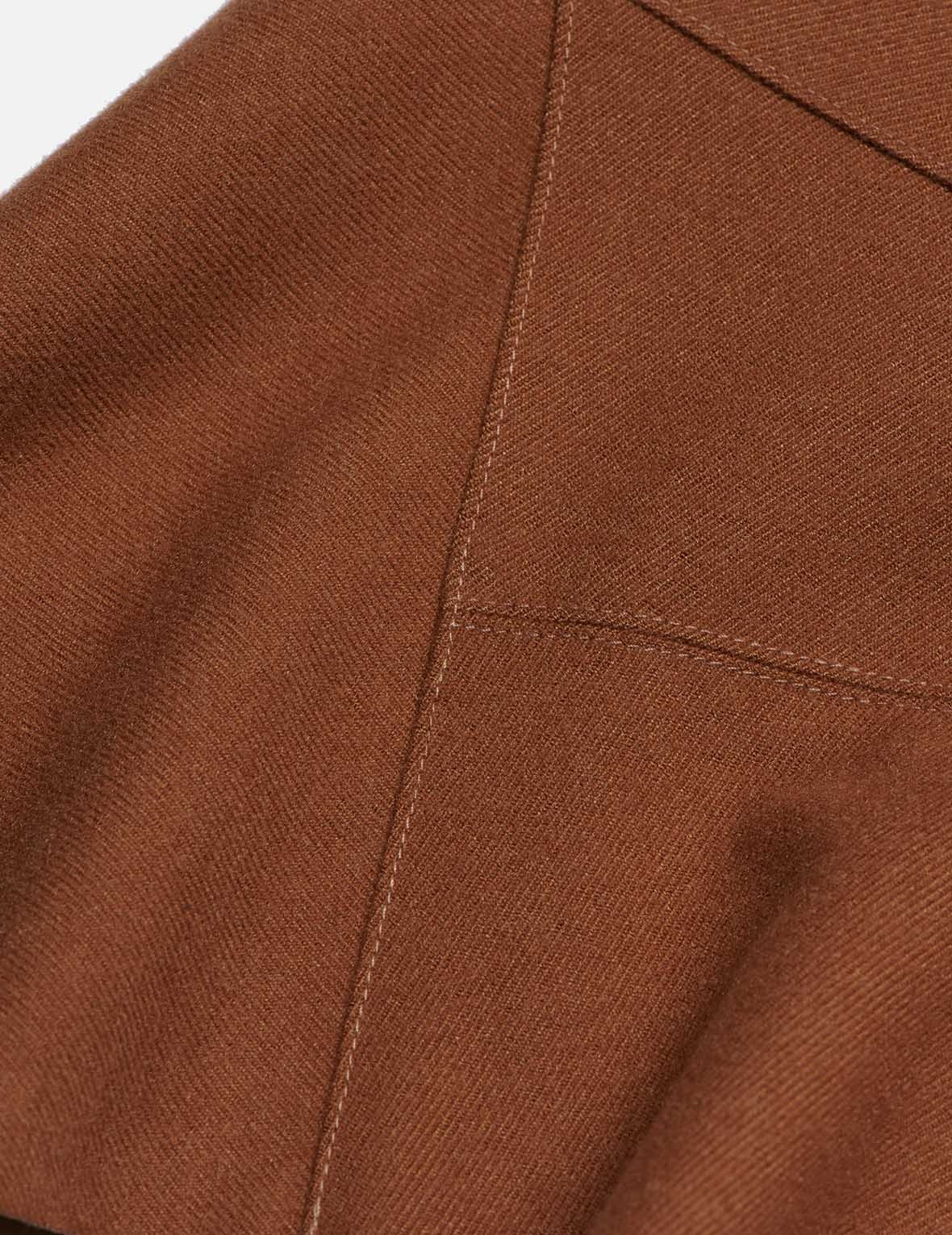 Leather Pocket Flap Asymmetric Skirt - 14