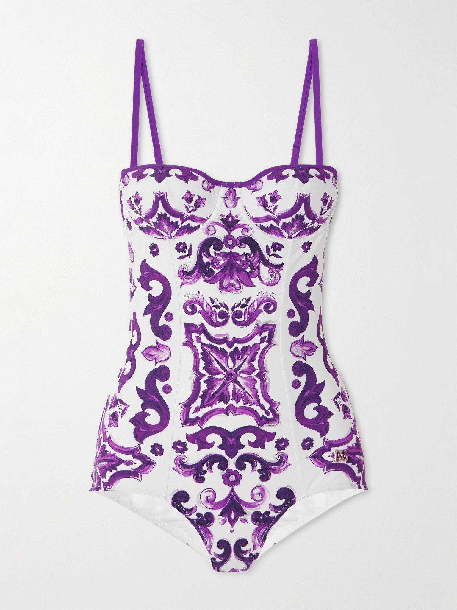 Majolica Viola printed swimsuit Purple - 1
