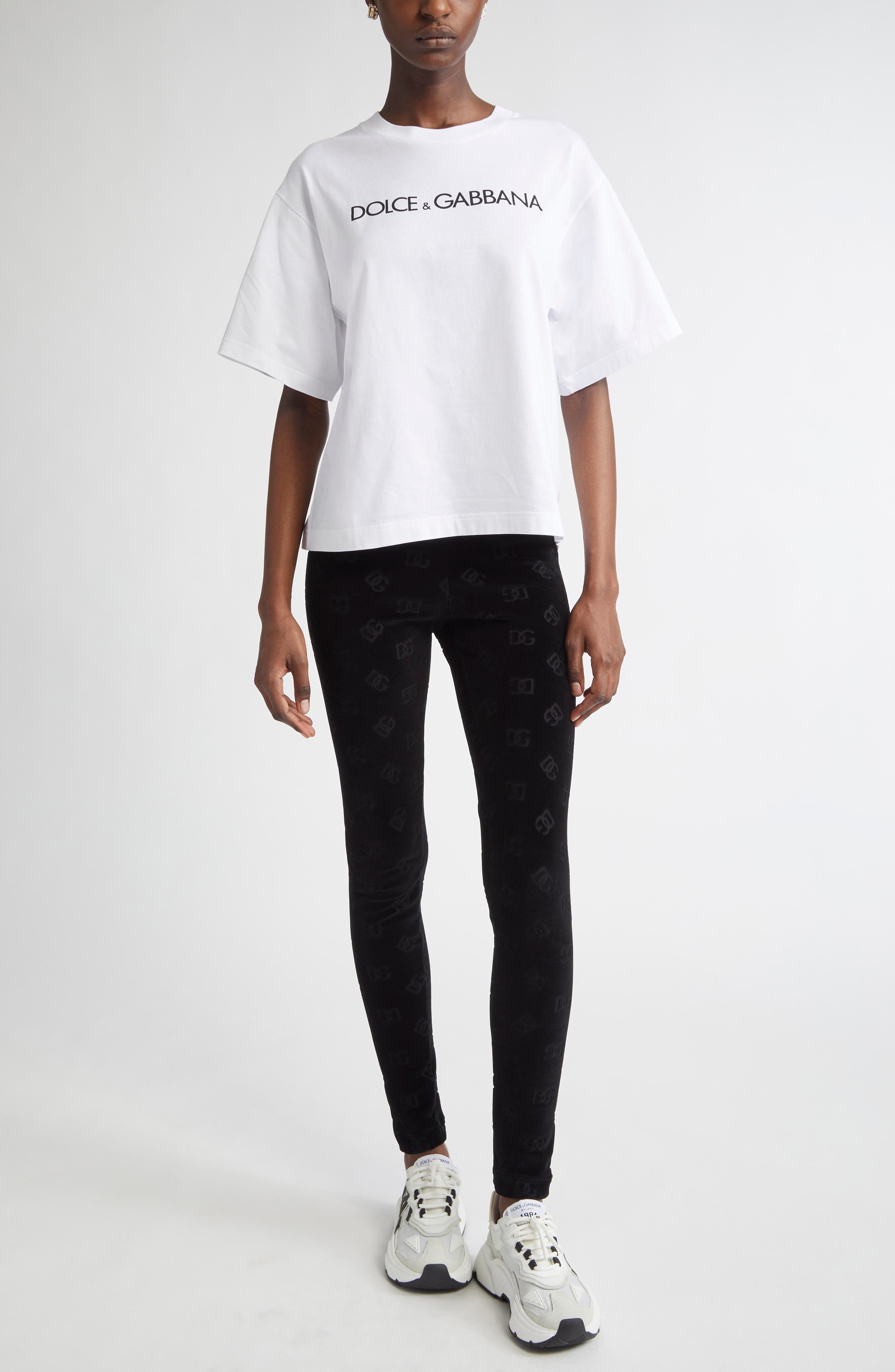 Dolce&Gabbana Logo Graphic T-Shirt in W0800 Bianco Ottico at Nordstrom - 2