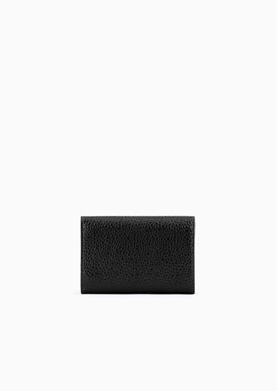 GIORGIO ARMANI La Prima mini trifold wallet in pebbled patent leather outlook