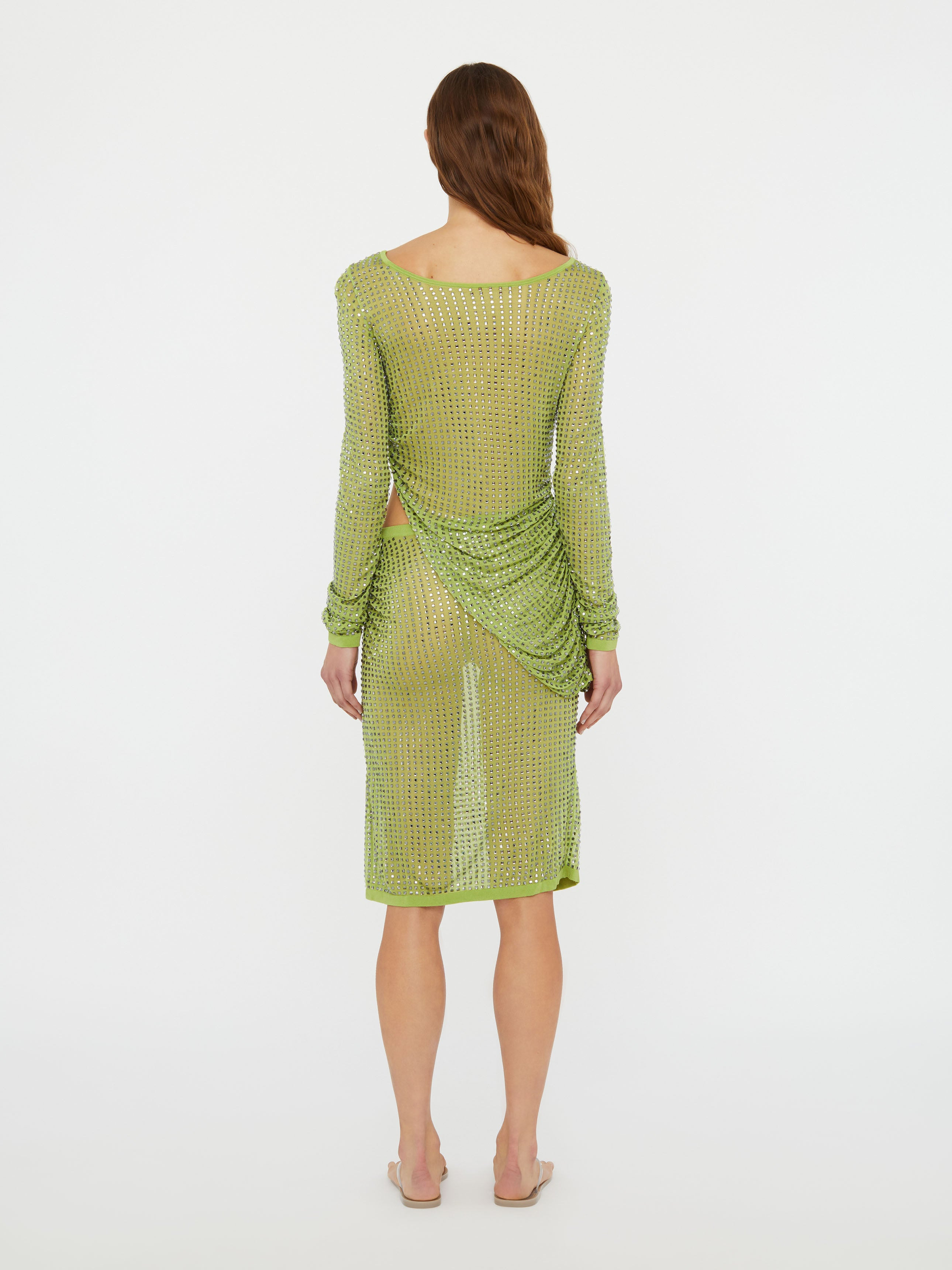 Cirrus Cutaway Long Sleeve Midi Dress - 4