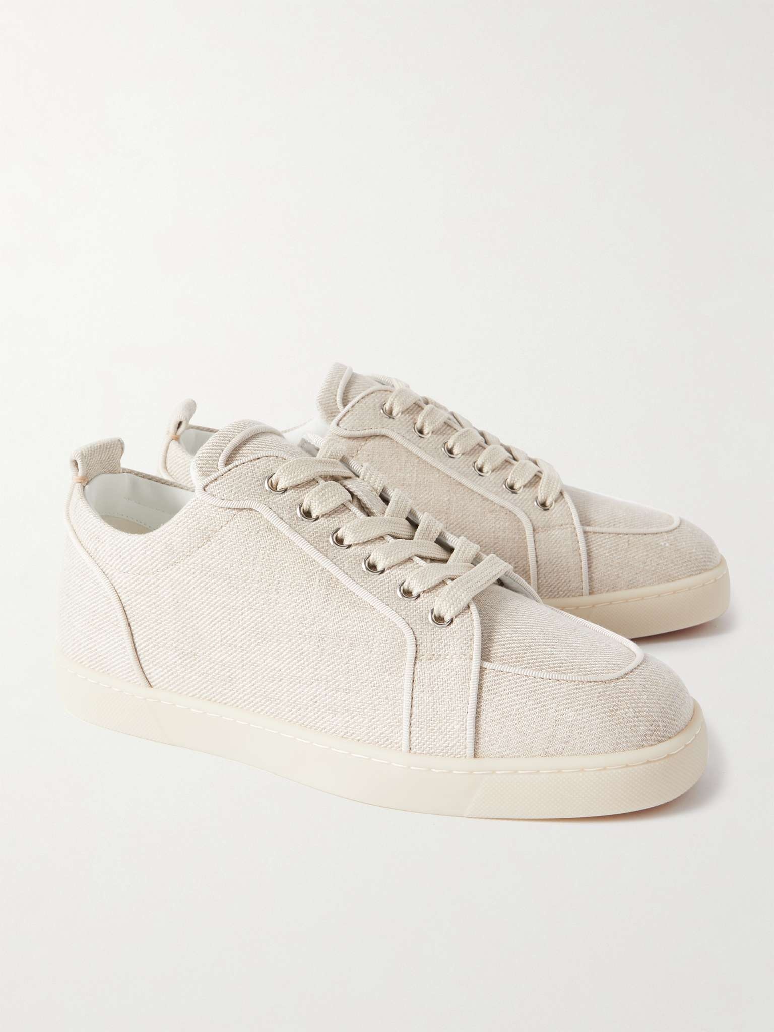 Rantulow Grosgrain-Trimmed Linen-Canvas Sneakers - 4