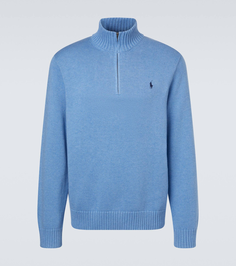 Cotton half-zip sweater 1