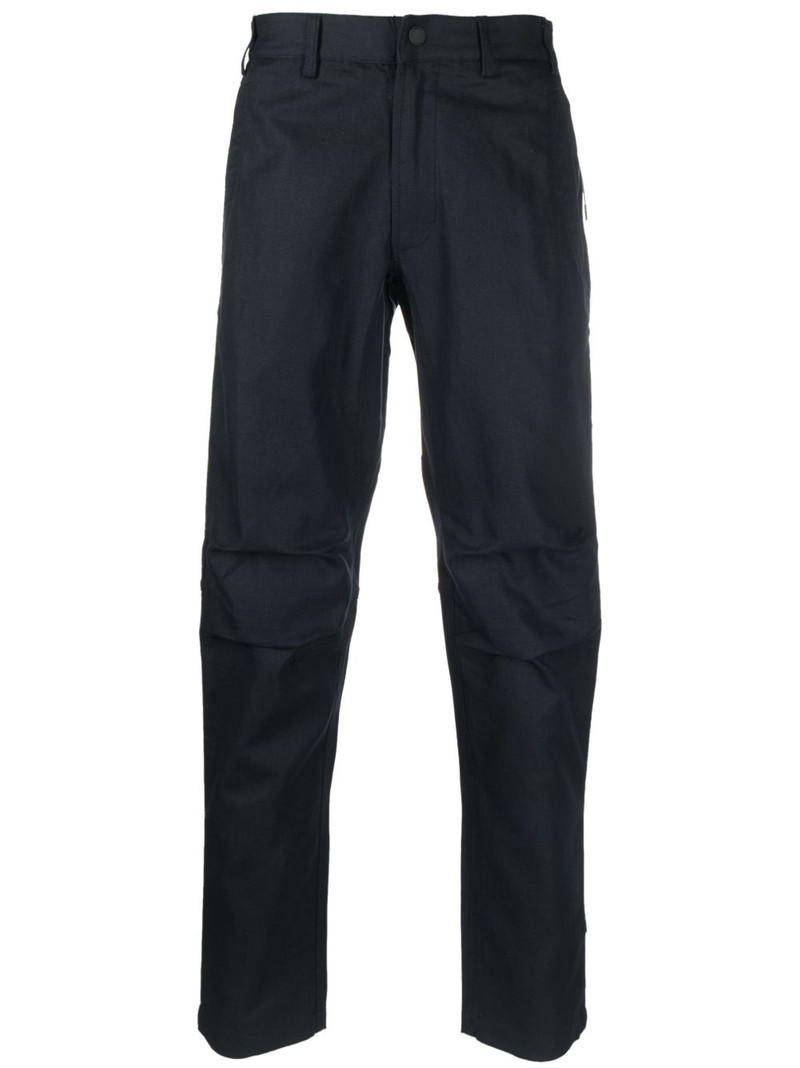 logo-patch straight-leg trousers 1