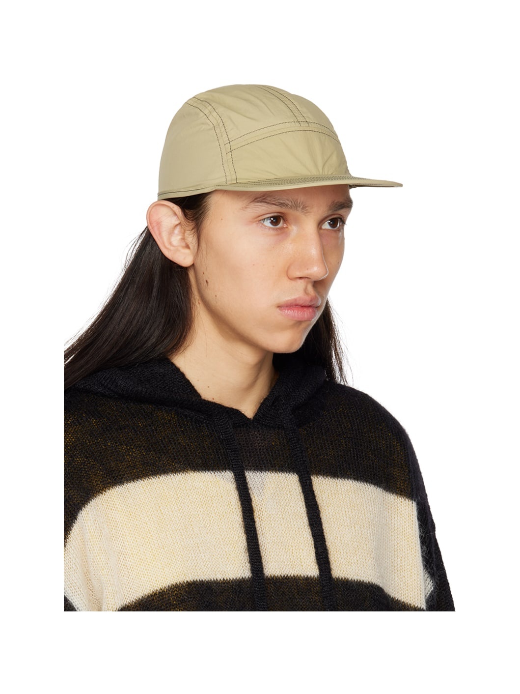 SUNNEI Beige Paneled Cap | REVERSIBLE