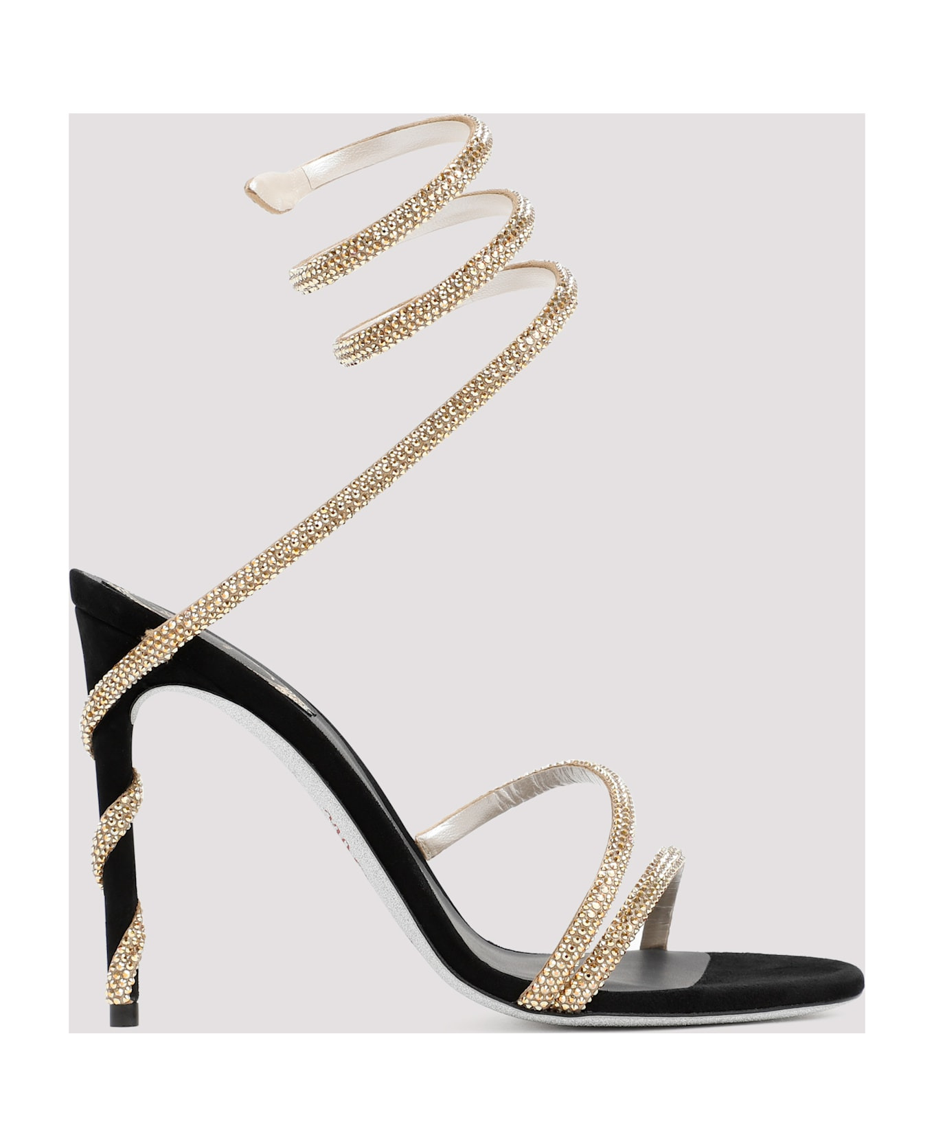 Renè Caovilla Golden Margot Spiral Sandals - 3