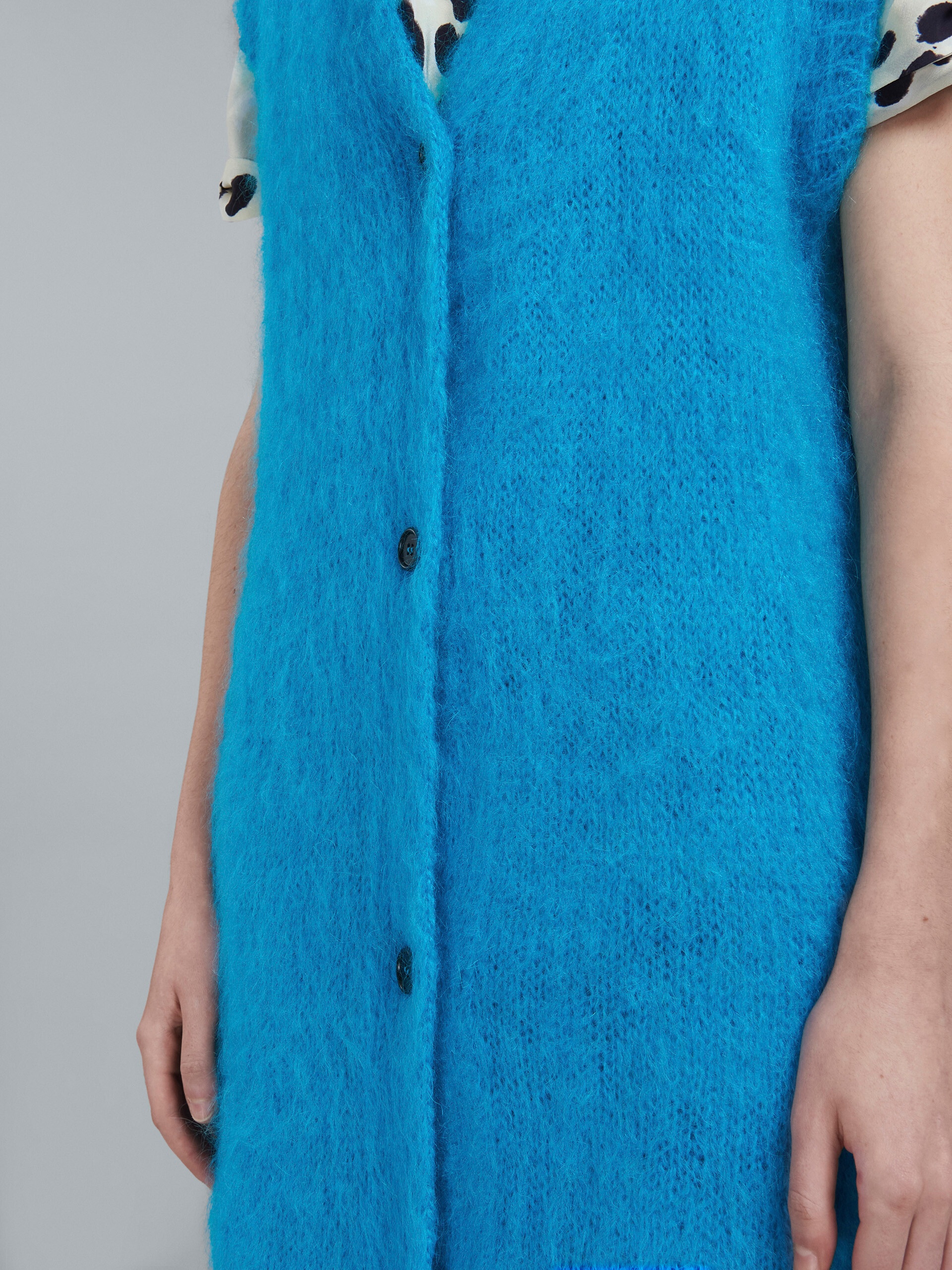 MOHAIR AND WOOL LONG VEST - 5