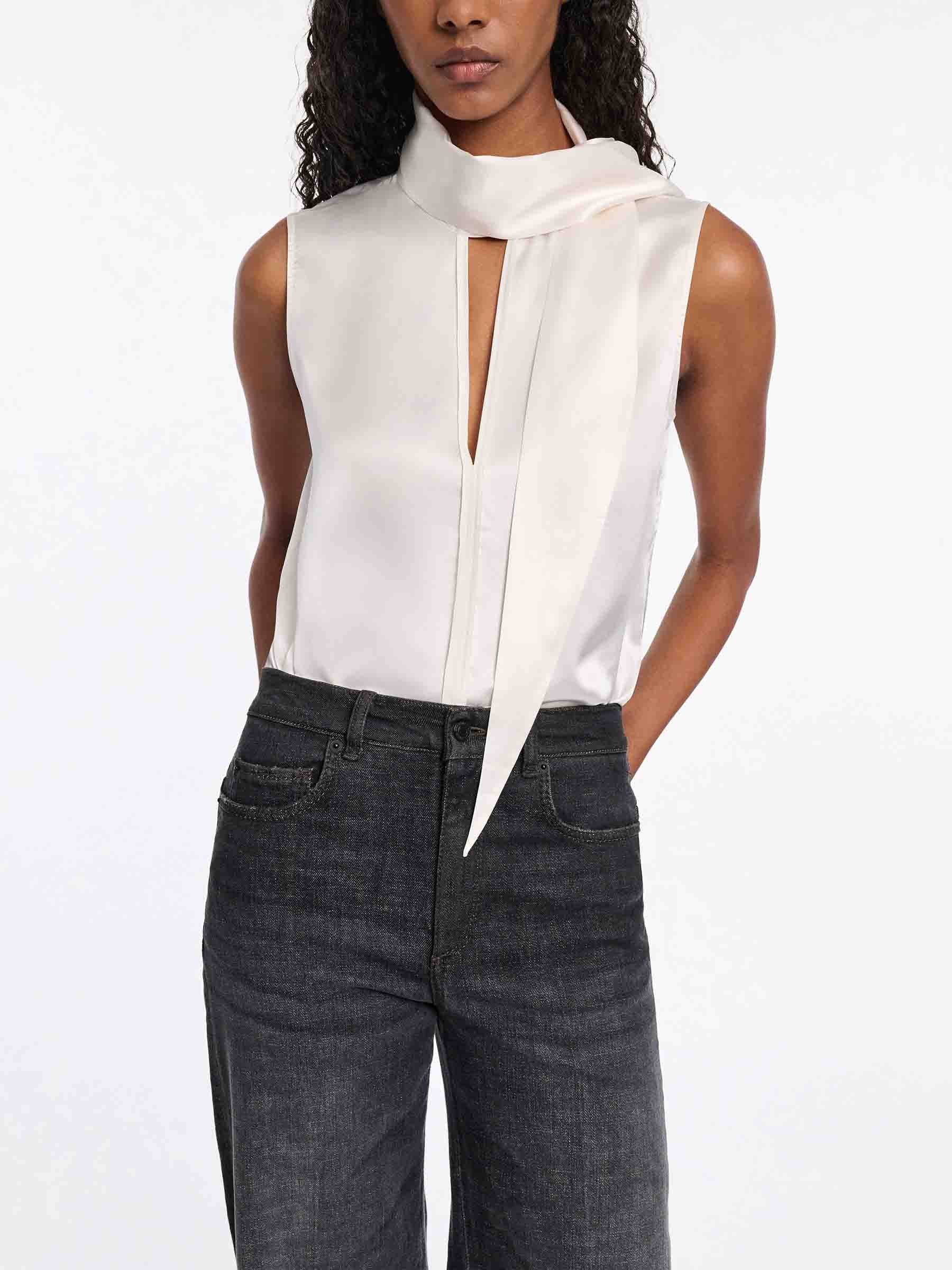 SILK BOW BLOUSE - 2