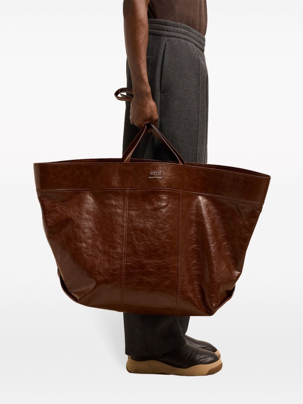 East West Maxi leather tote bag - 3