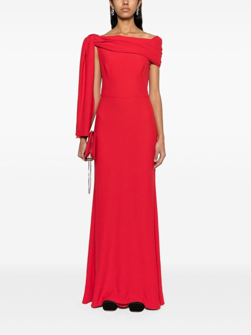 Alexander McQueen draped off-shoulder gown outlook