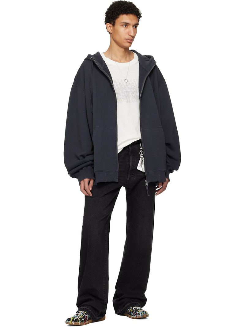 Maison Margiela Gray Embroidered Hoodie outlook