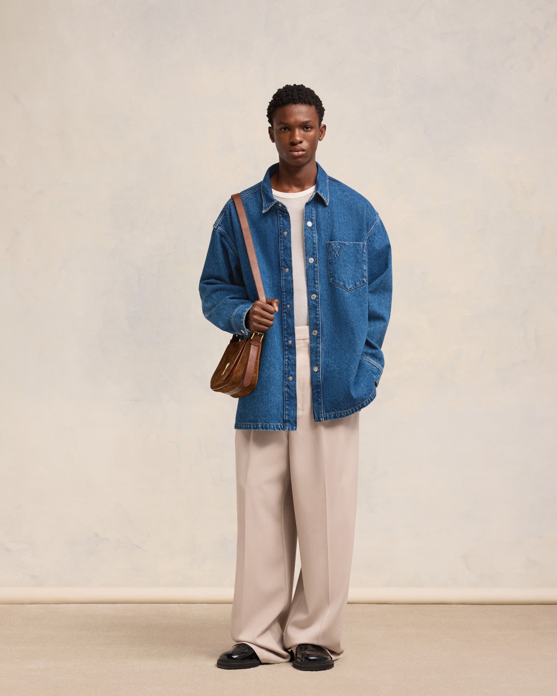 AMI Paris OVERSIZED AMI DE COEUR OVERSHIRT REVERSIBLE