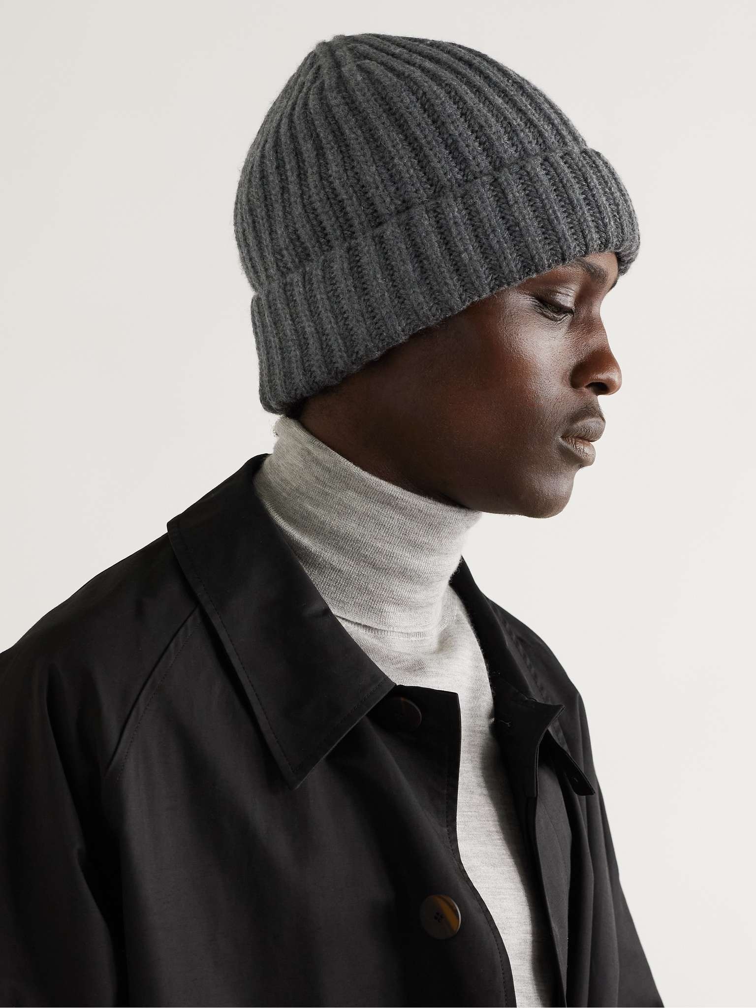 Dibbo Ribbed Cashmere Beanie - 2