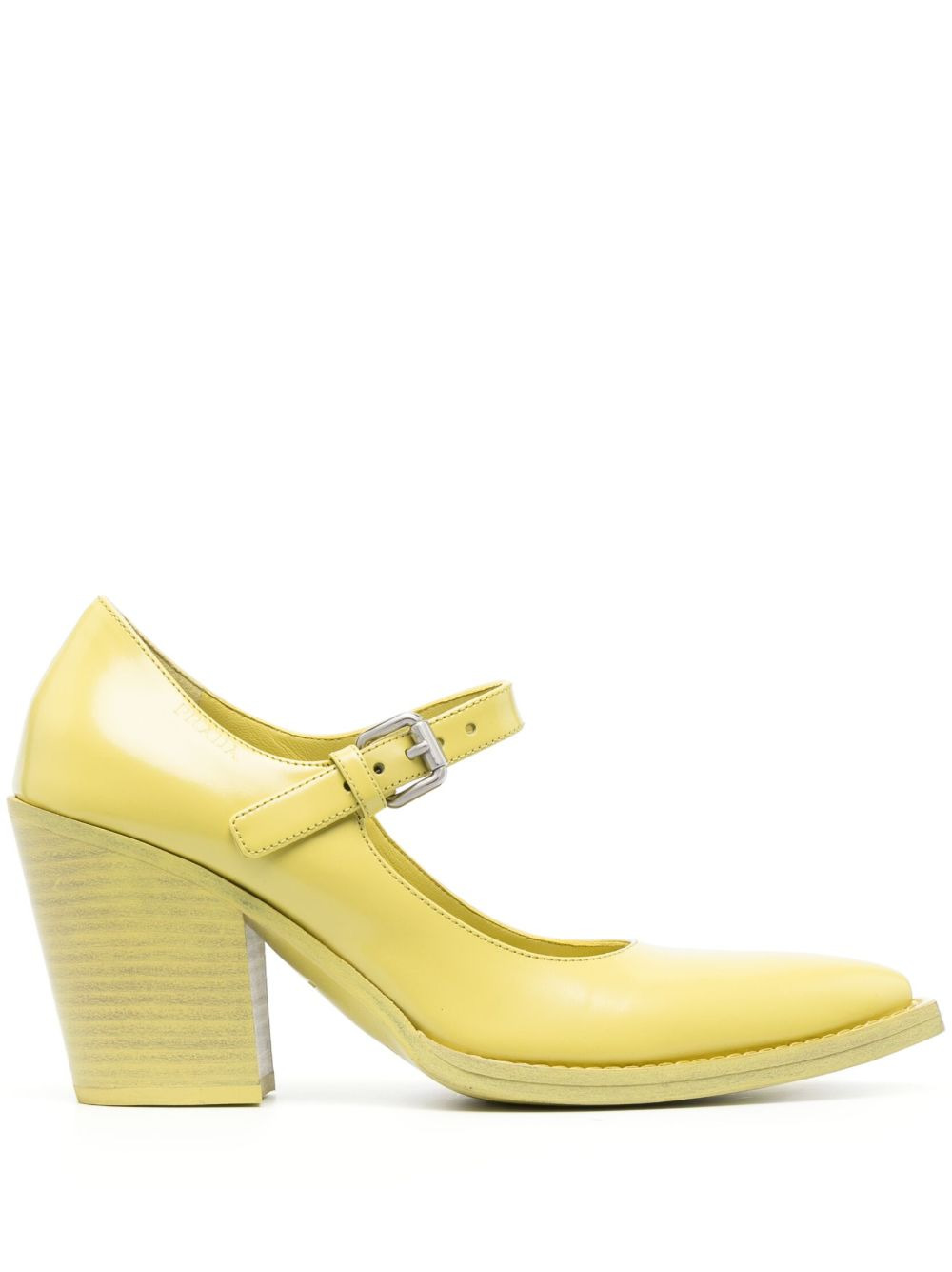 brushed leather 95mm pumps - 1