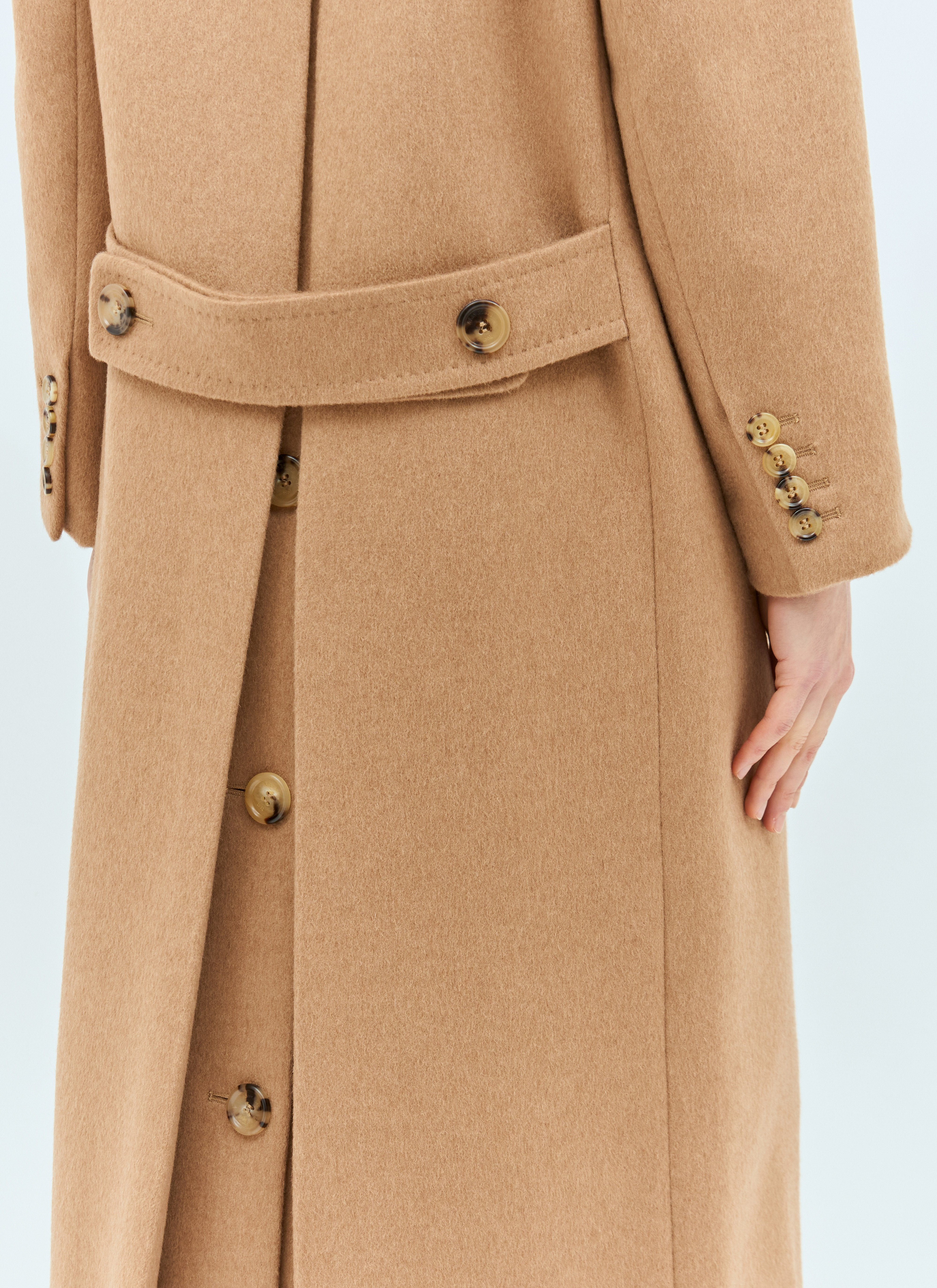 Max Mara Women Double-Breasted Camel Coat - 6