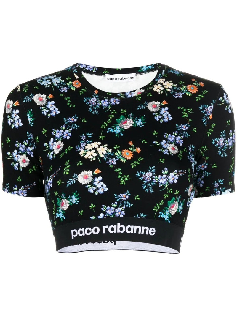 floral-print crop-top 1
