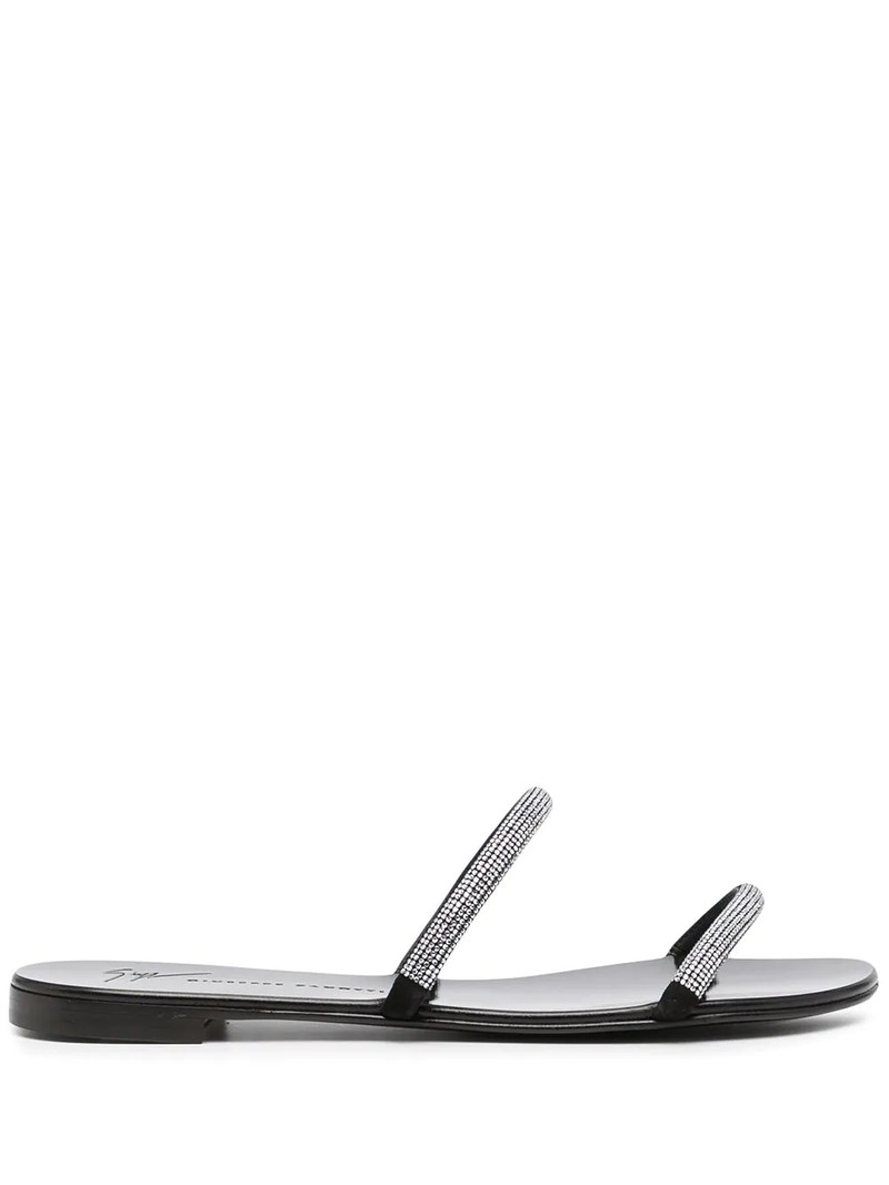 Croisette crystal-embellished sandals 1