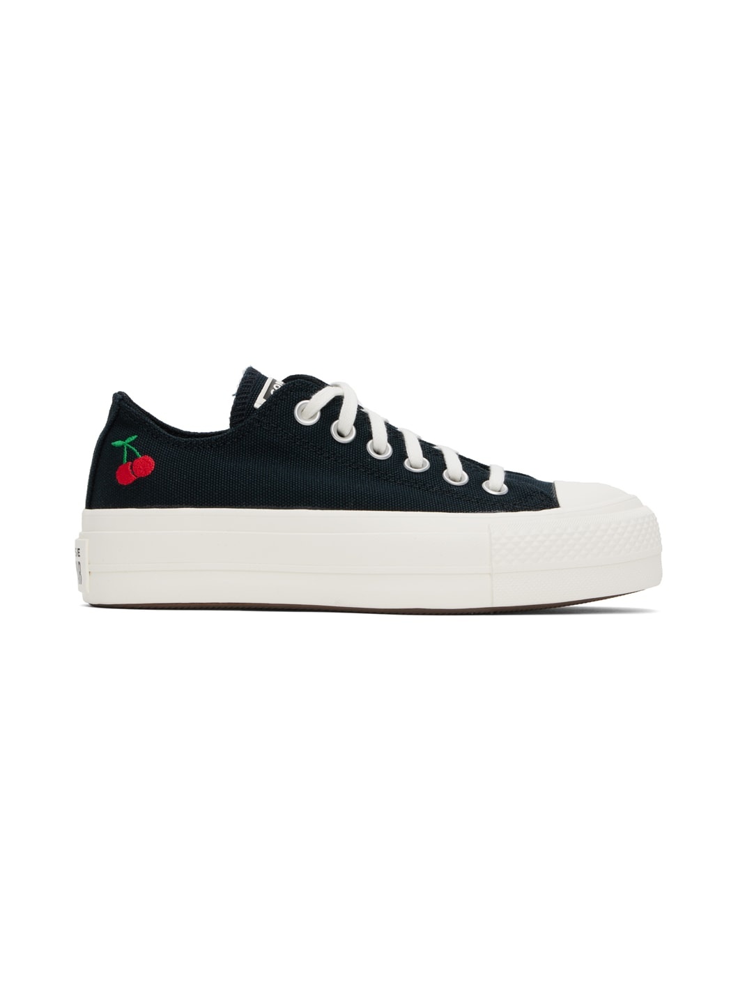 Black Chuck Taylor All Star Lift Platform Cherries Low Top Sneakers - 1