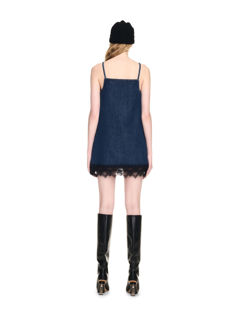 Lace 20s Slip Denim Dress 4