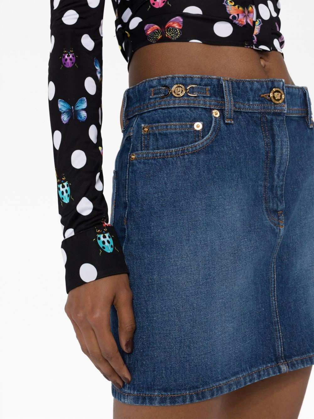Medusa denim skirt - 3