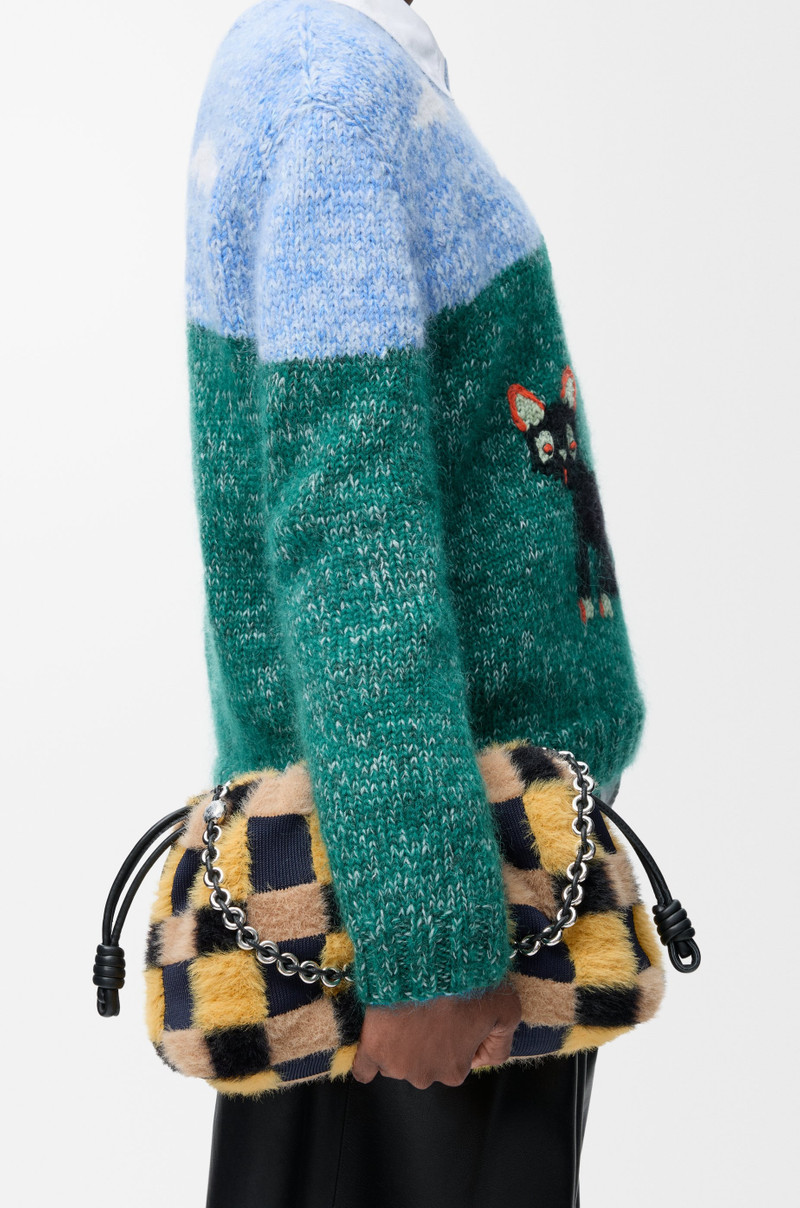 Loewe Medium Flamenco purse in jacquard knit outlook