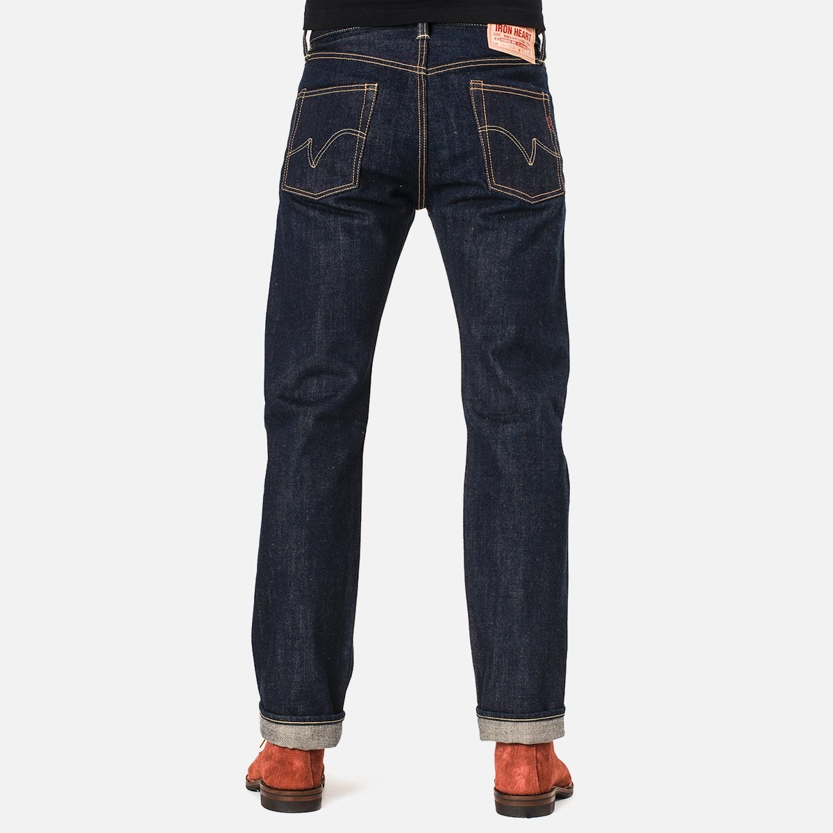 IH-666N 17oz Selvedge Denim Slim Straight Cut Jeans - Natural Indigo - 3