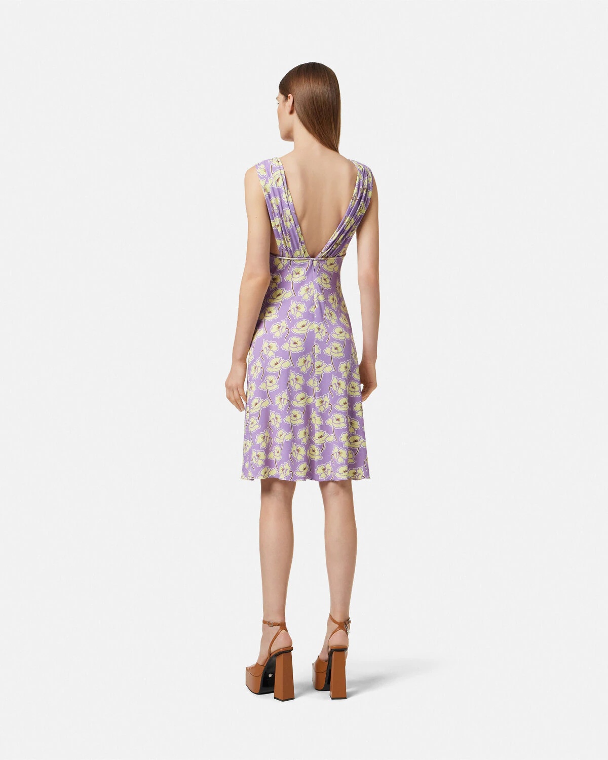Poppies V-Neck Midi Dress - 5