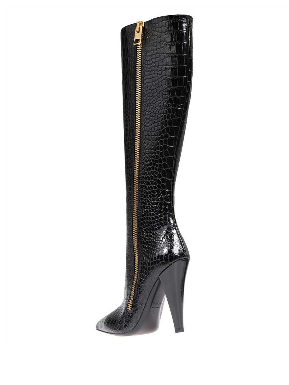 110mm leather high boots - 3