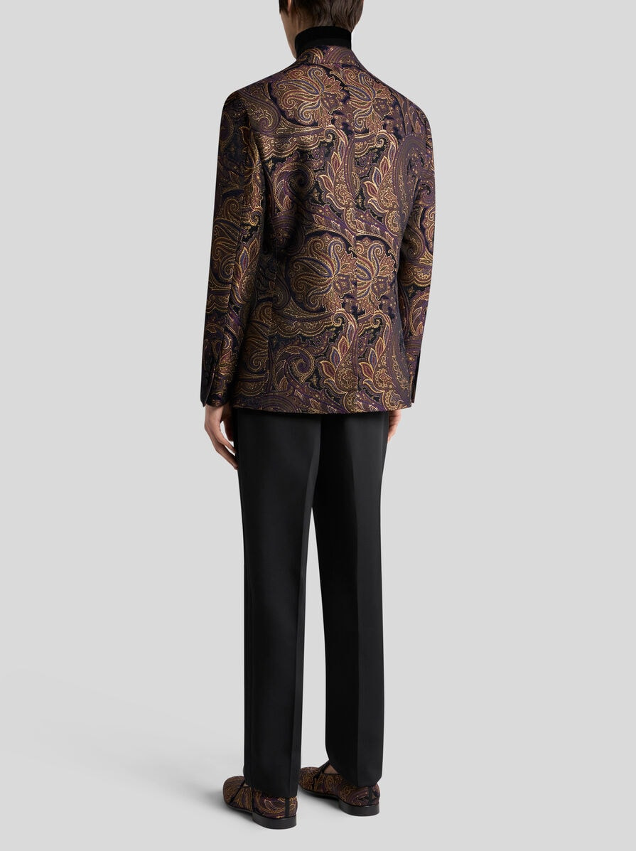PAISLEY JACQUARD BROCADE BLAZER - 4