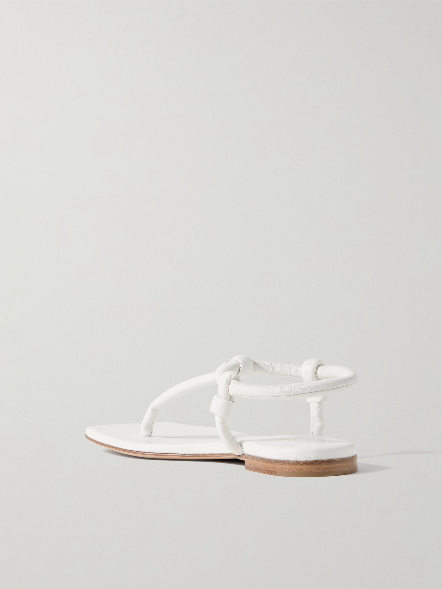 Juno Thong knotted leather sandals White - 3