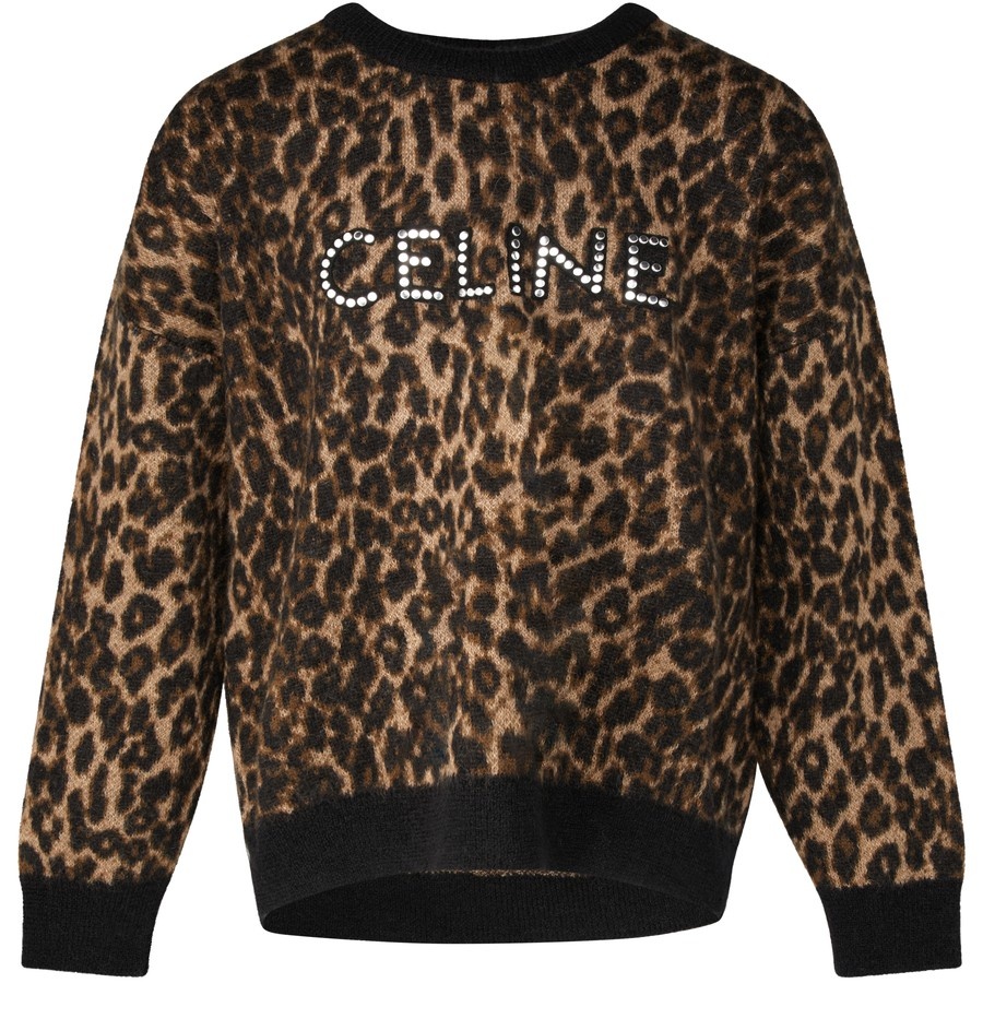 Celine Boxy Sweater With Studs In Mohair - 1