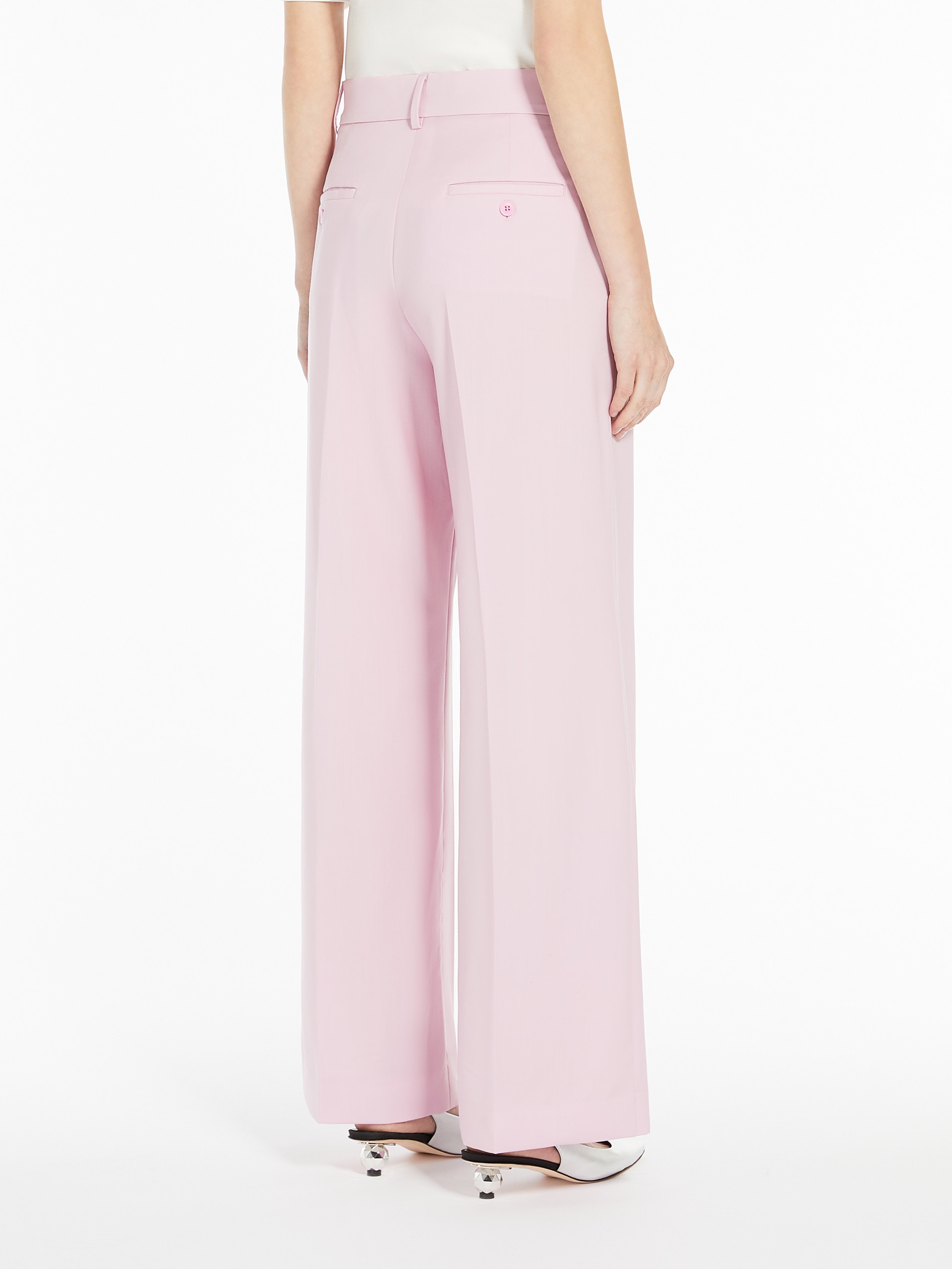 VISIVO Wool canvas palazzo trousers - 4
