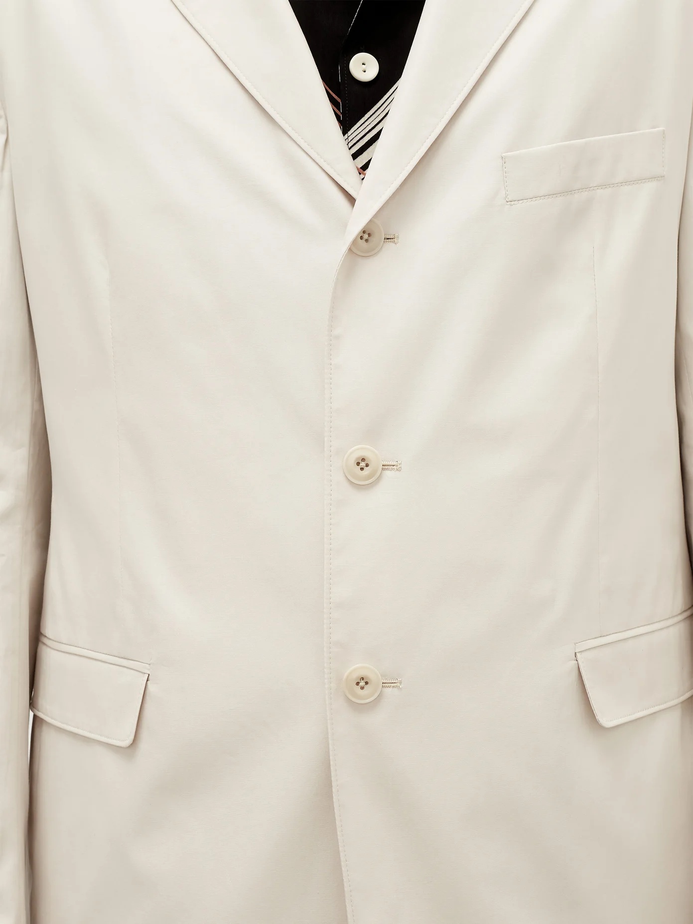 Single-breasted cotton-poplin blazer - 5