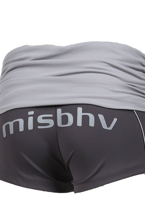 LYCRA WRAPPED SHORTS / GRAY - 5