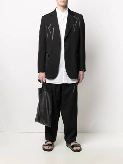 Yohji Yamamoto embroidered blazer jacket outlook