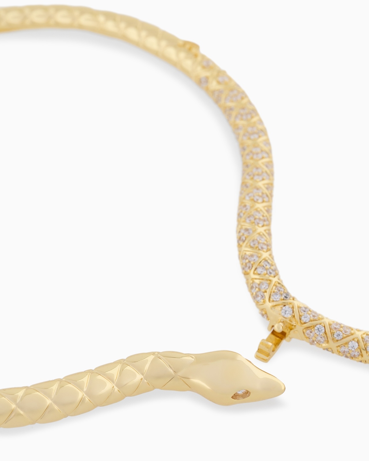 GOLD-TONE BRASS COLLAR NECKLACE - 4